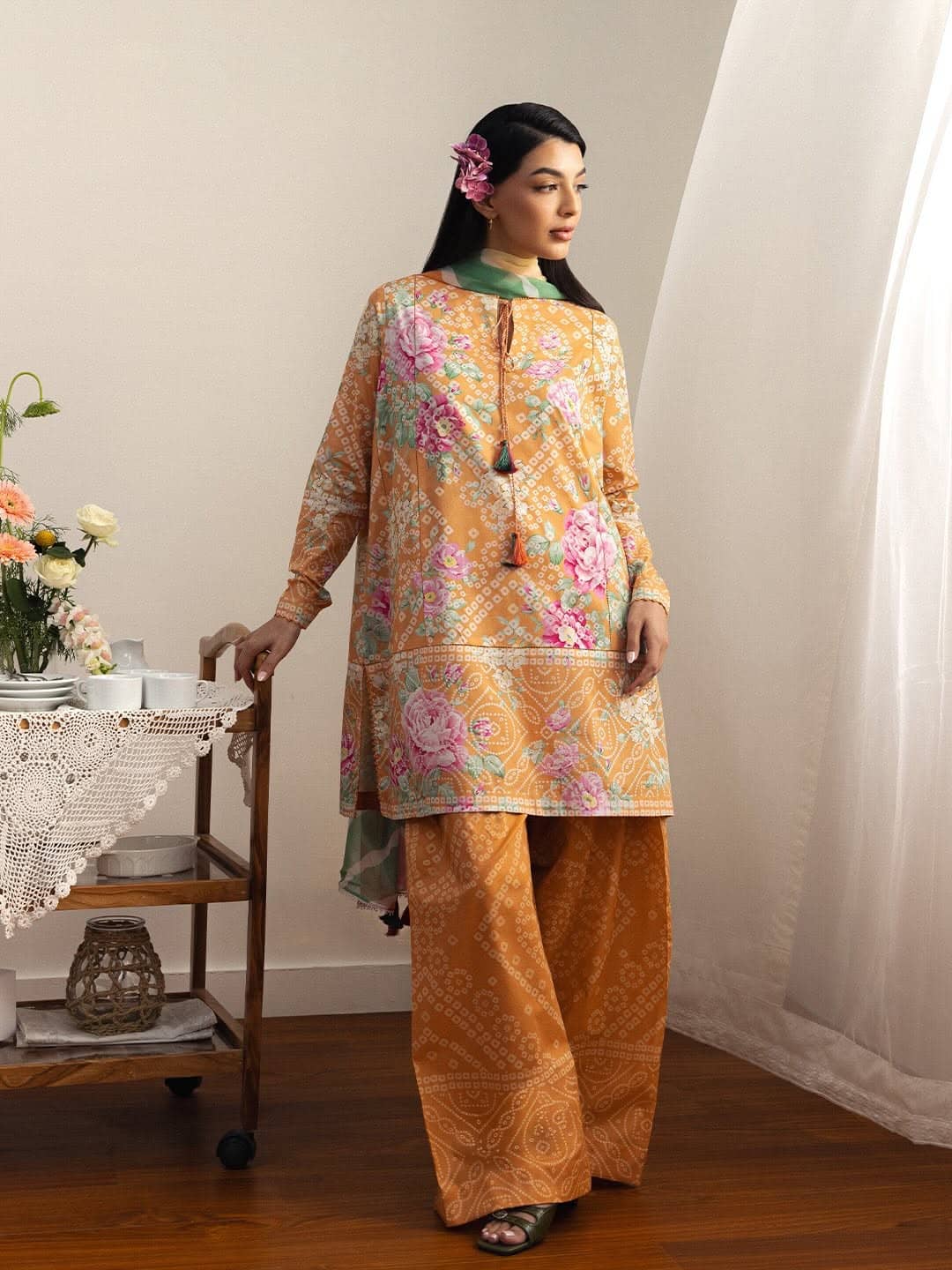 Zara Shahjahan Coco Prints 26 Drop 2/Kohana/4A/Chiffon Dupatta