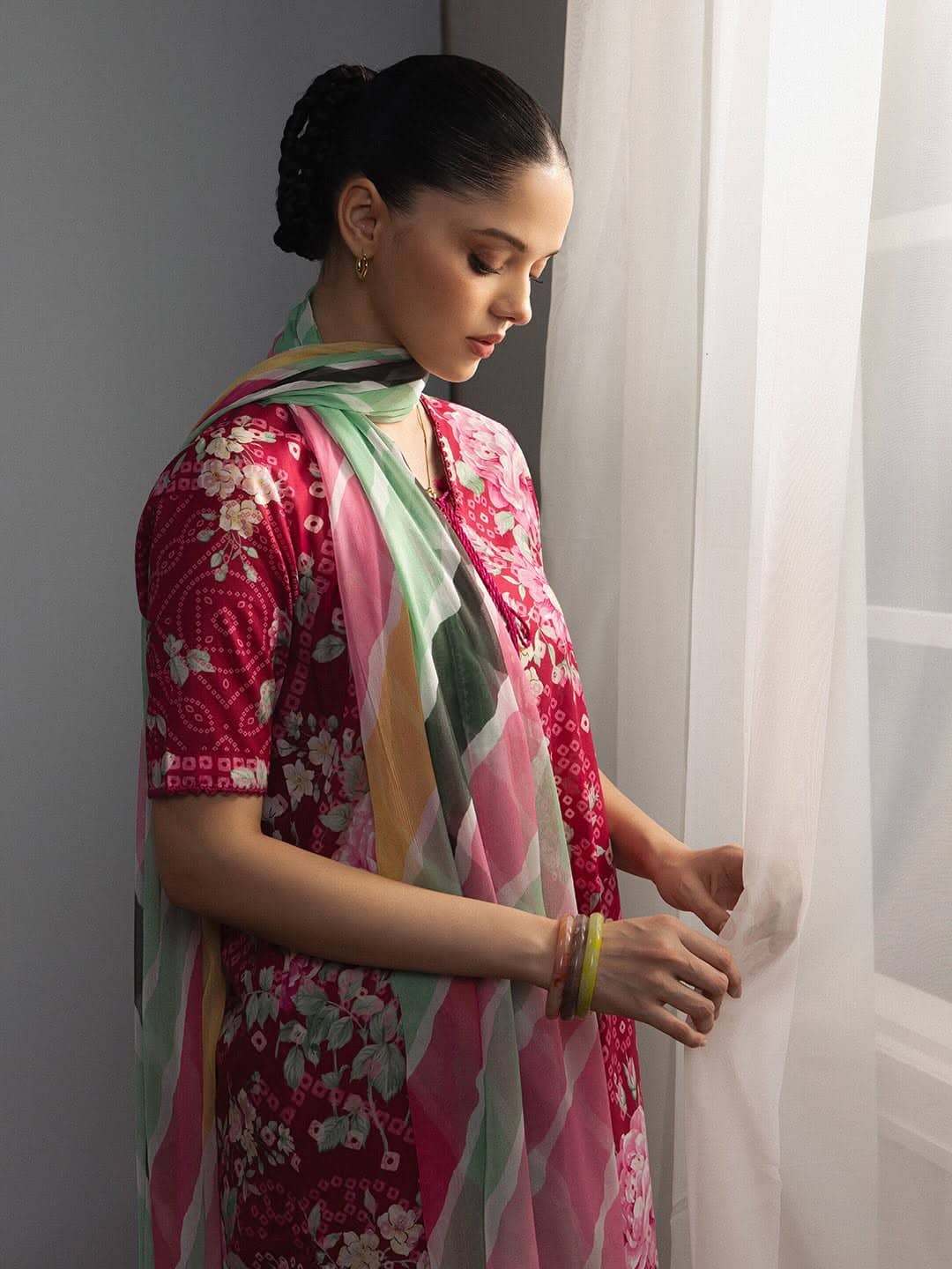 Restocked/Zara Shahjahan Coco Prints 26 Drop 2/Kohana/4B/Chiffon Dupatta