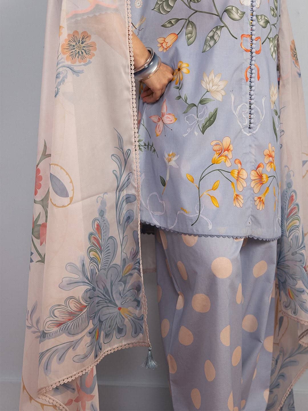 Zara Shahjahan Coco Prints 26 Drop 2/Yuki/8B/Silk Dupatta