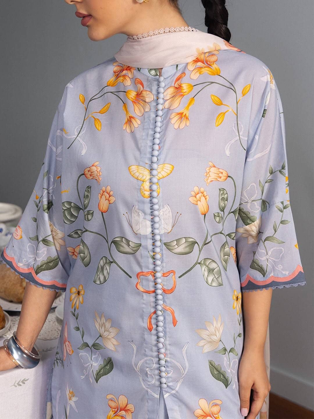 Zara Shahjahan Coco Prints 26 Drop 2/Yuki/8B/Silk Dupatta