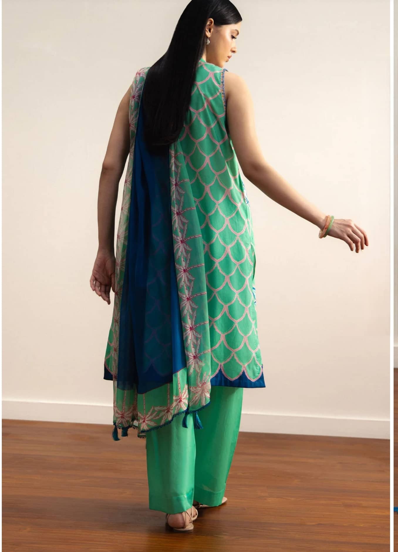 Zara Shahjahan Coco Prints 26 Drop 2/Nami/5A/Chiffon Dupatta