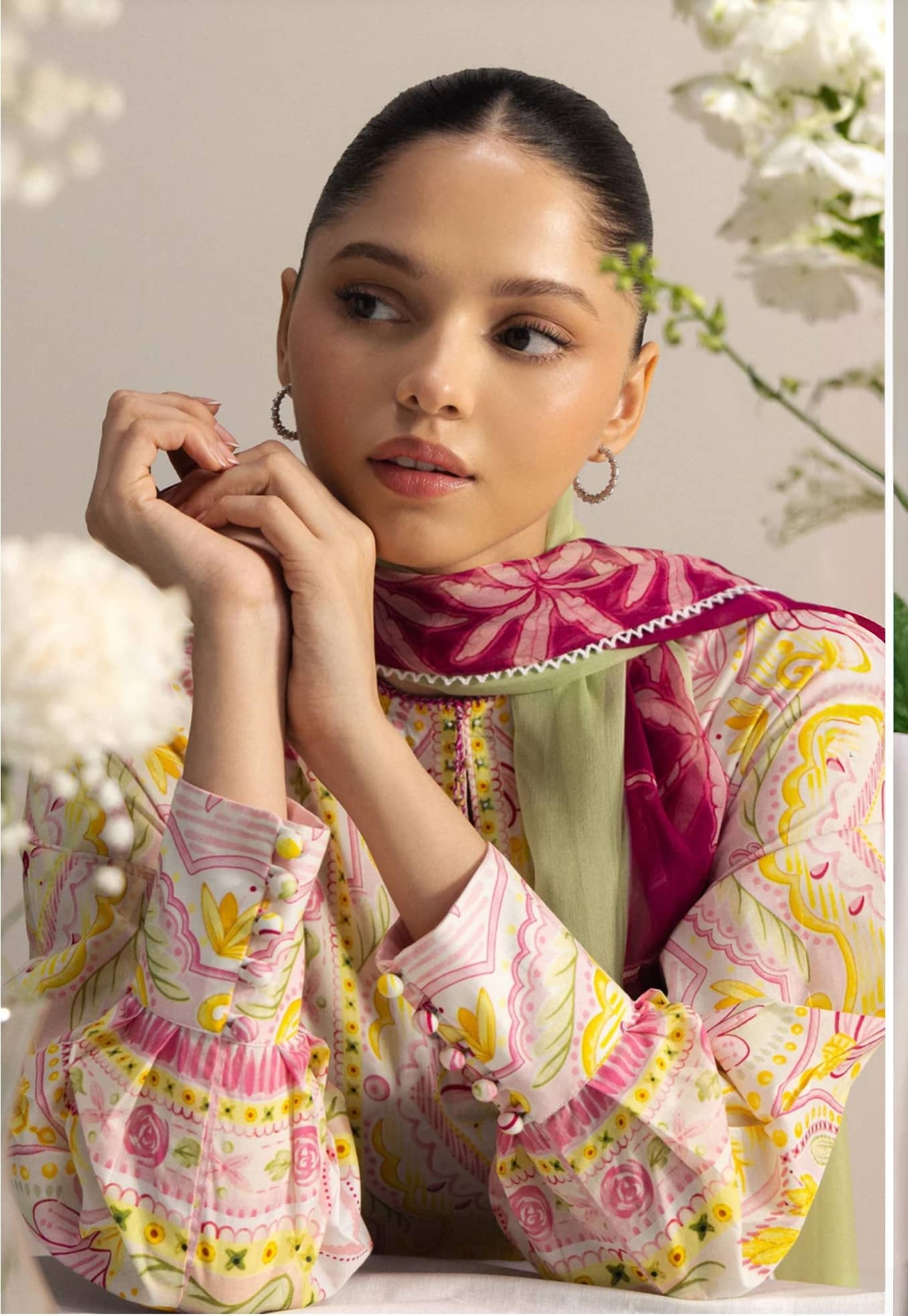 Zara Shahjahan Coco Prints 26 Drop 2/Nami/5B/Chiffon Dupatta