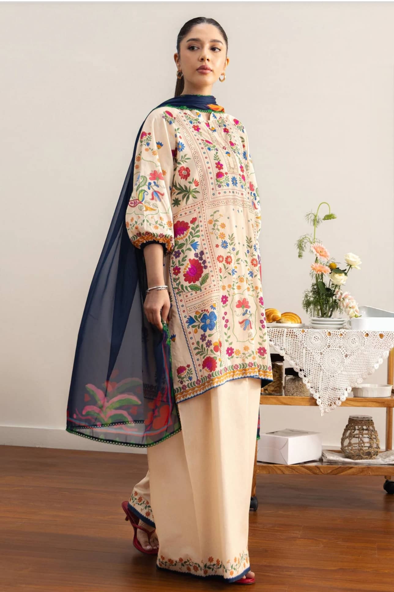 Zara Shahjahan Coco Prints 26 Drop 2/Takara 7A/Silk Dupatta