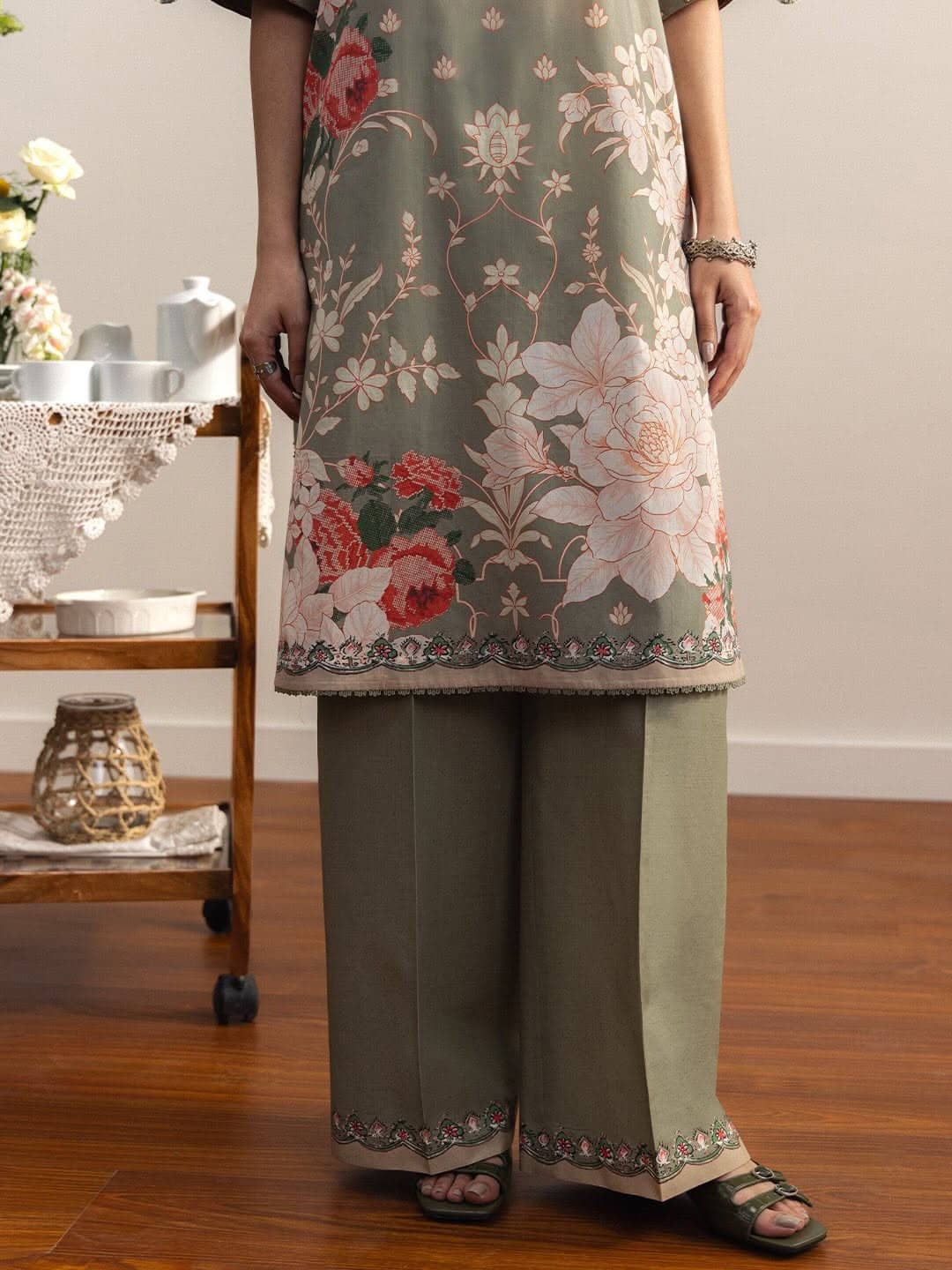 Zara Shahjahan Coco Prints 26 Drop 2/Zen/10A/Silk Dupatta