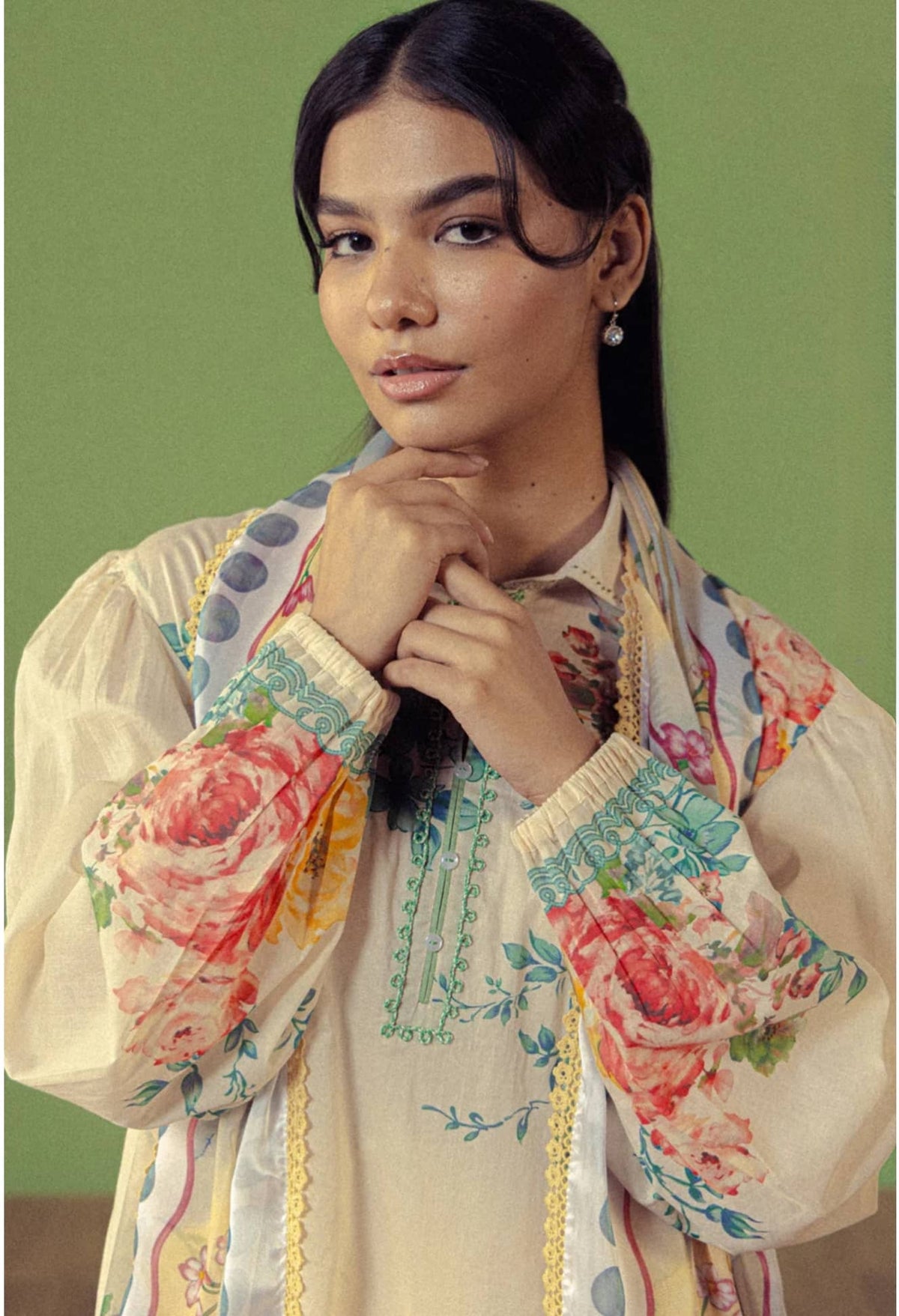 Zara Shahjahan Coco Prints Drop 3/ Celene 4A/Silk Dupatta