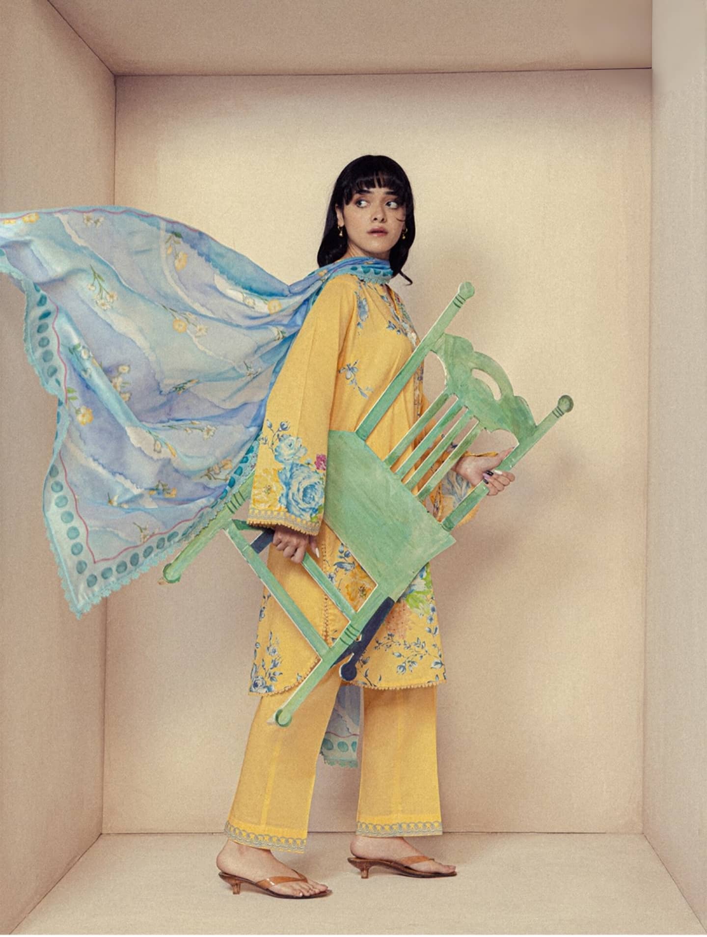 Zara Shahjahan Coco Prints Drop 3/ Celene 4B/Silk Dupatta
