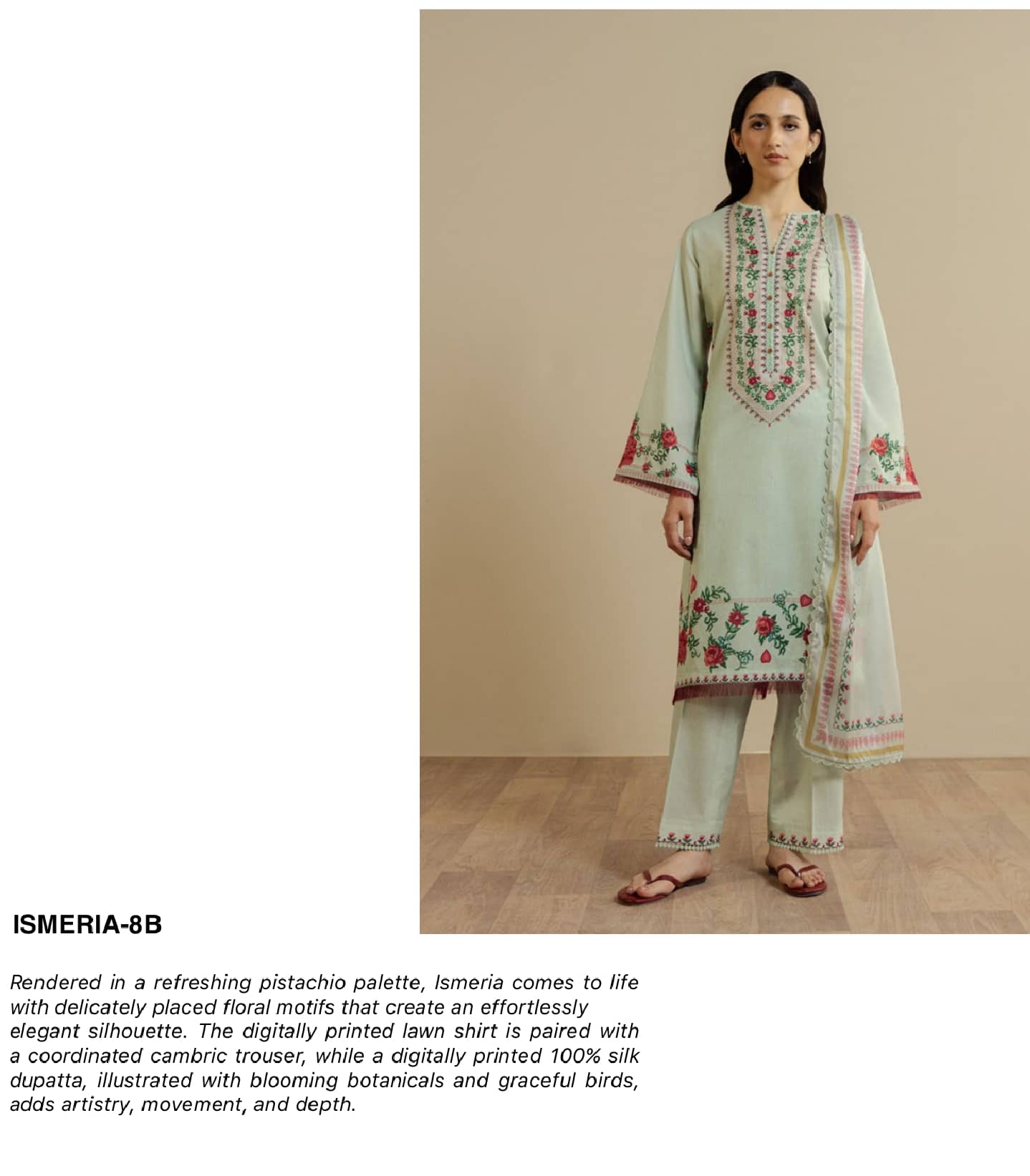 Zara Shahjahan Coco Prints Drop 3/Ismeria 8B/Silk Dupatta