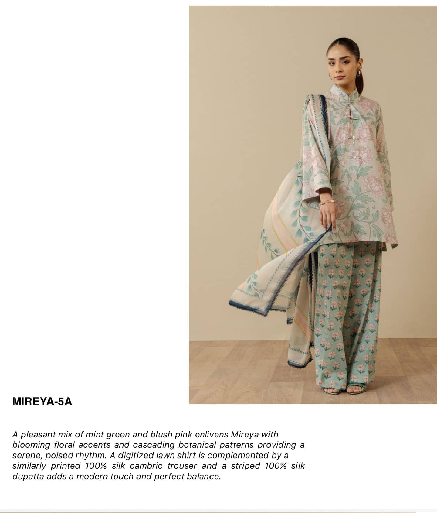 Zara Shahjahan Coco Prints Drop 3/Mireya 5A/Silk Dupatta