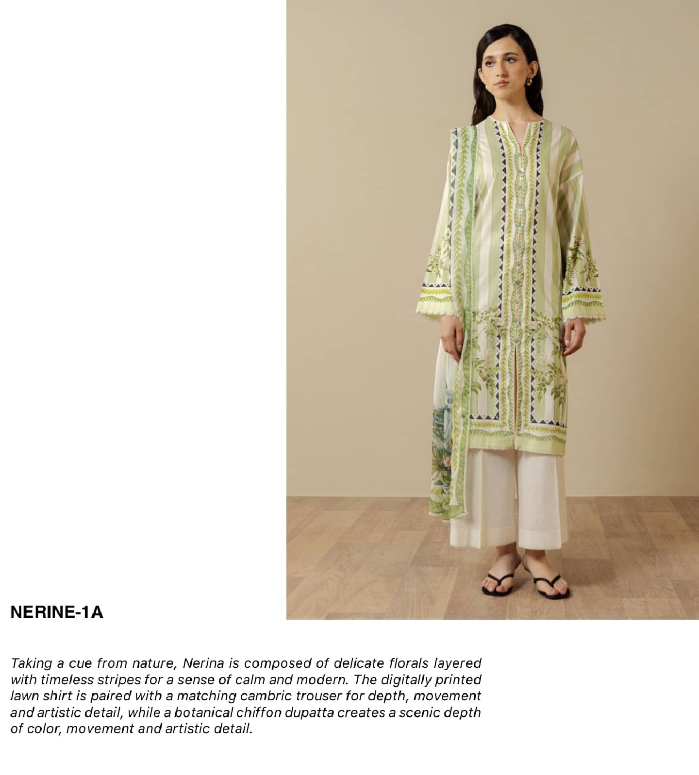Zara Shahjahan Coco Prints Drop 3/Nerine 1A/Chiffon Dupatta