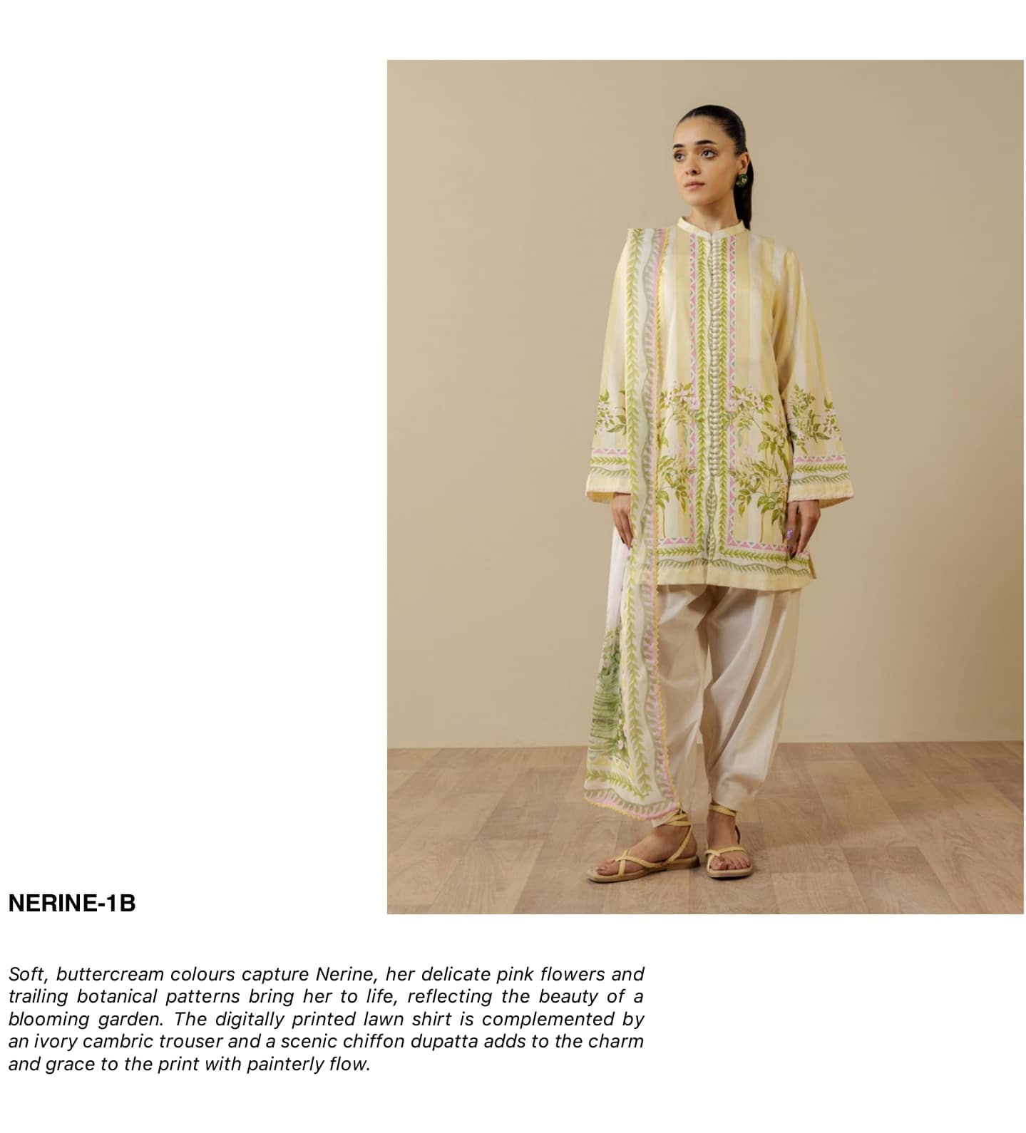 Zara Shahjahan Coco Prints Drop 3/Nerine 1B/Chiffon Dupatta