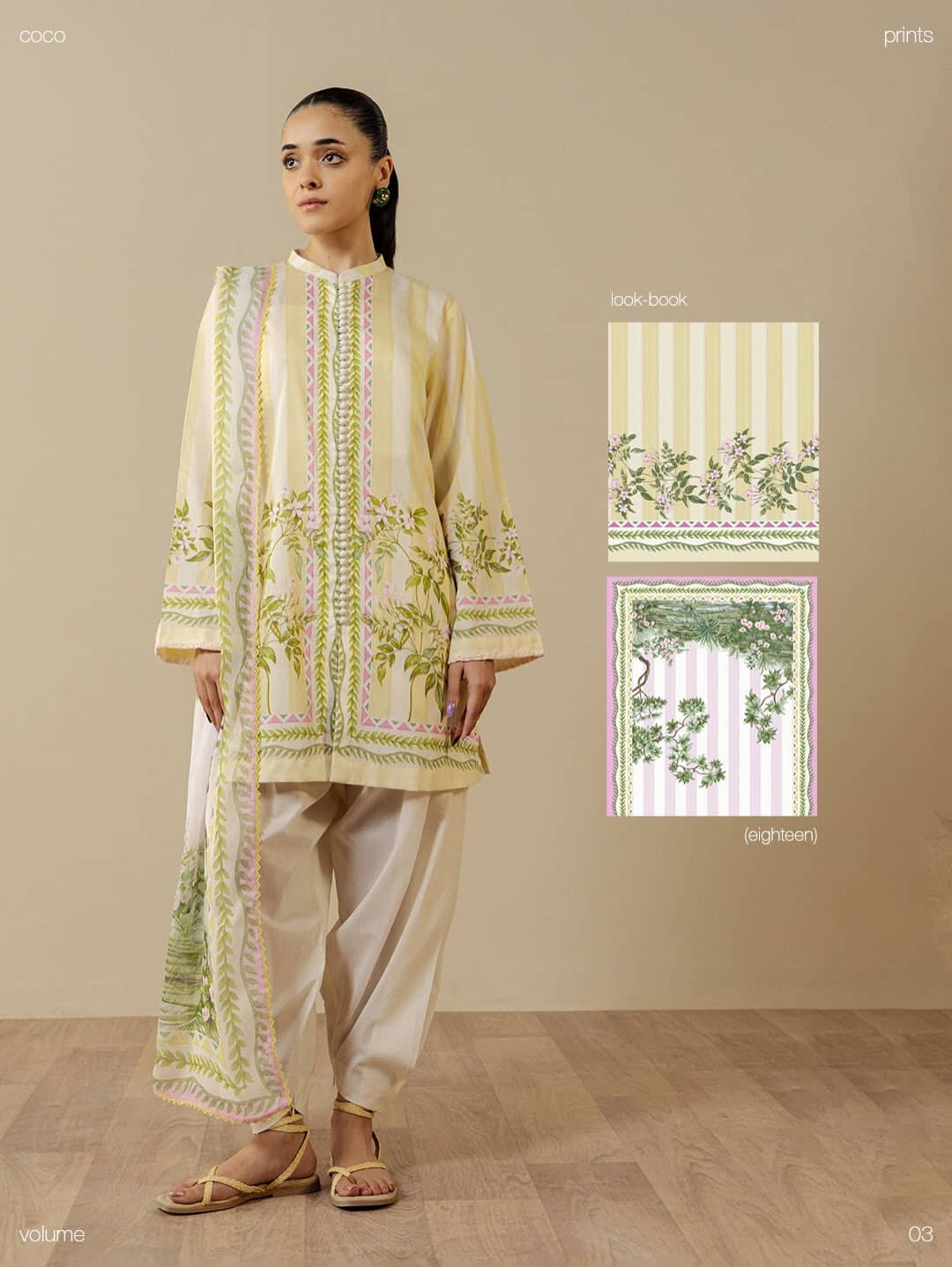 Zara Shahjahan Coco Prints Drop 3/Nerine 1B/Chiffon Dupatta