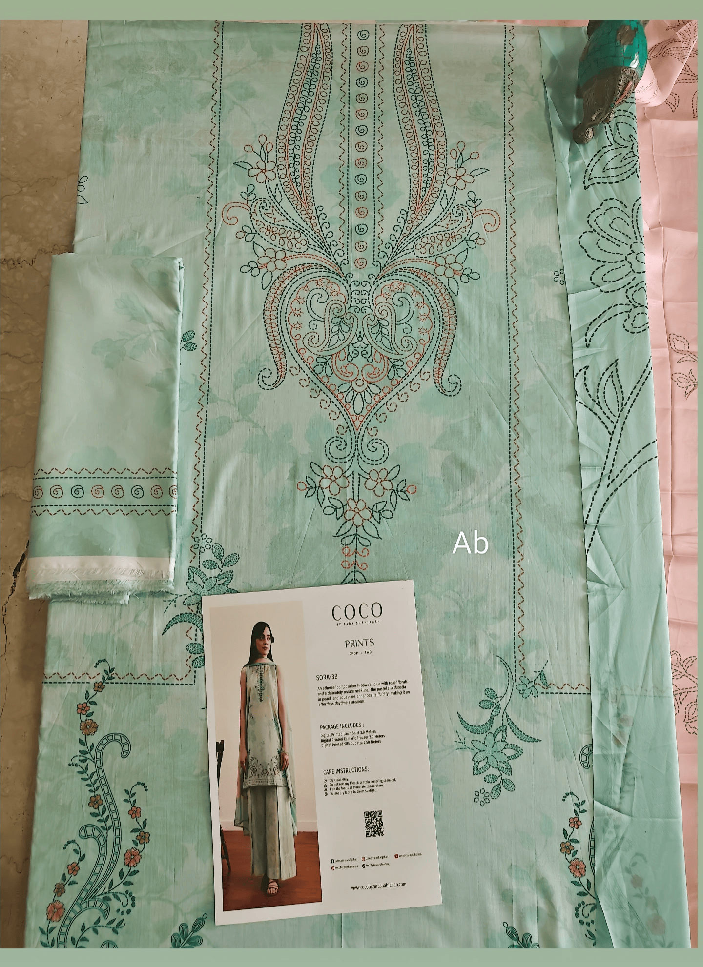 Sale‼️Open Pic/Zara Shahjahan Coco Prints 26 Drop 2/Sora/3B/Silk Dupatta