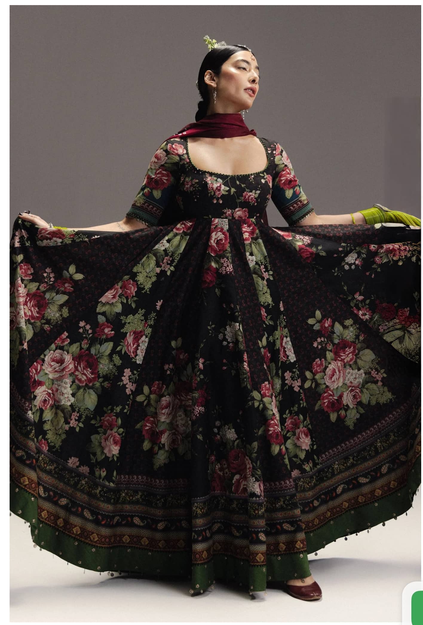 Zara Shahjahan Anarkali Lawn/Shehzadi-D5