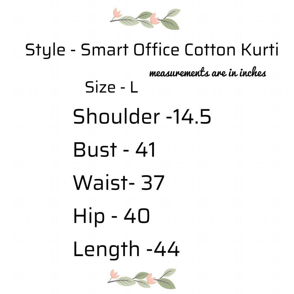 Ready to Wear|Smart Office Kurti|Size M - AWWALBOUTIQUE