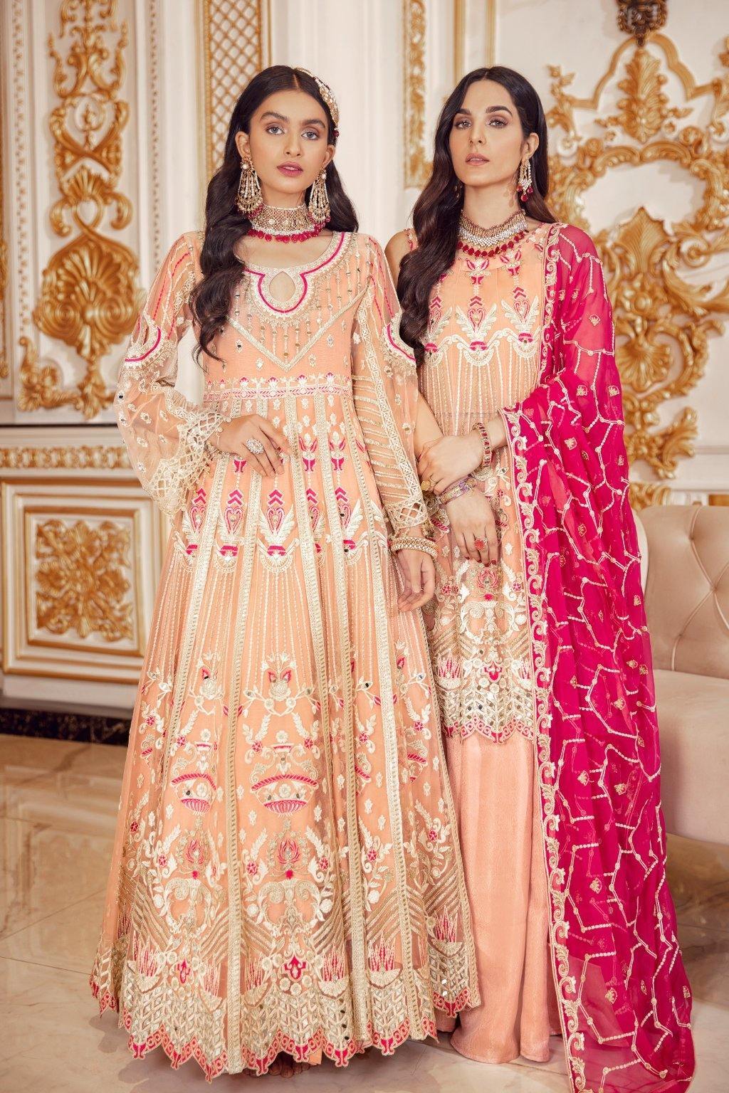 Emaan Adeel Belle Robe Chiffon/BR-04 BERRY SORBET - AWWALBOUTIQUE