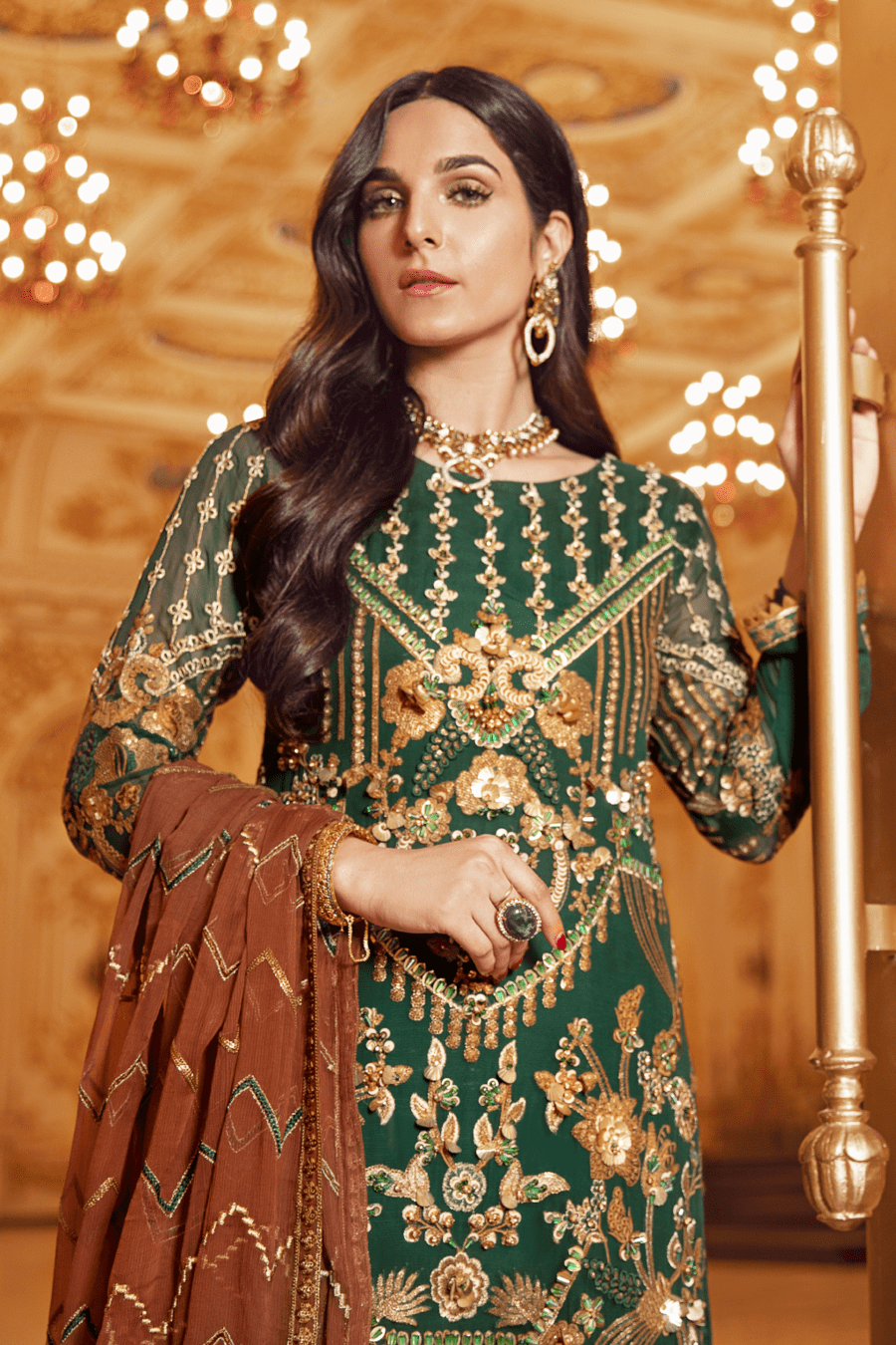 Emaan Adeel Belle Robe Chiffon/BR-07 PEACE OUT - AWWALBOUTIQUE