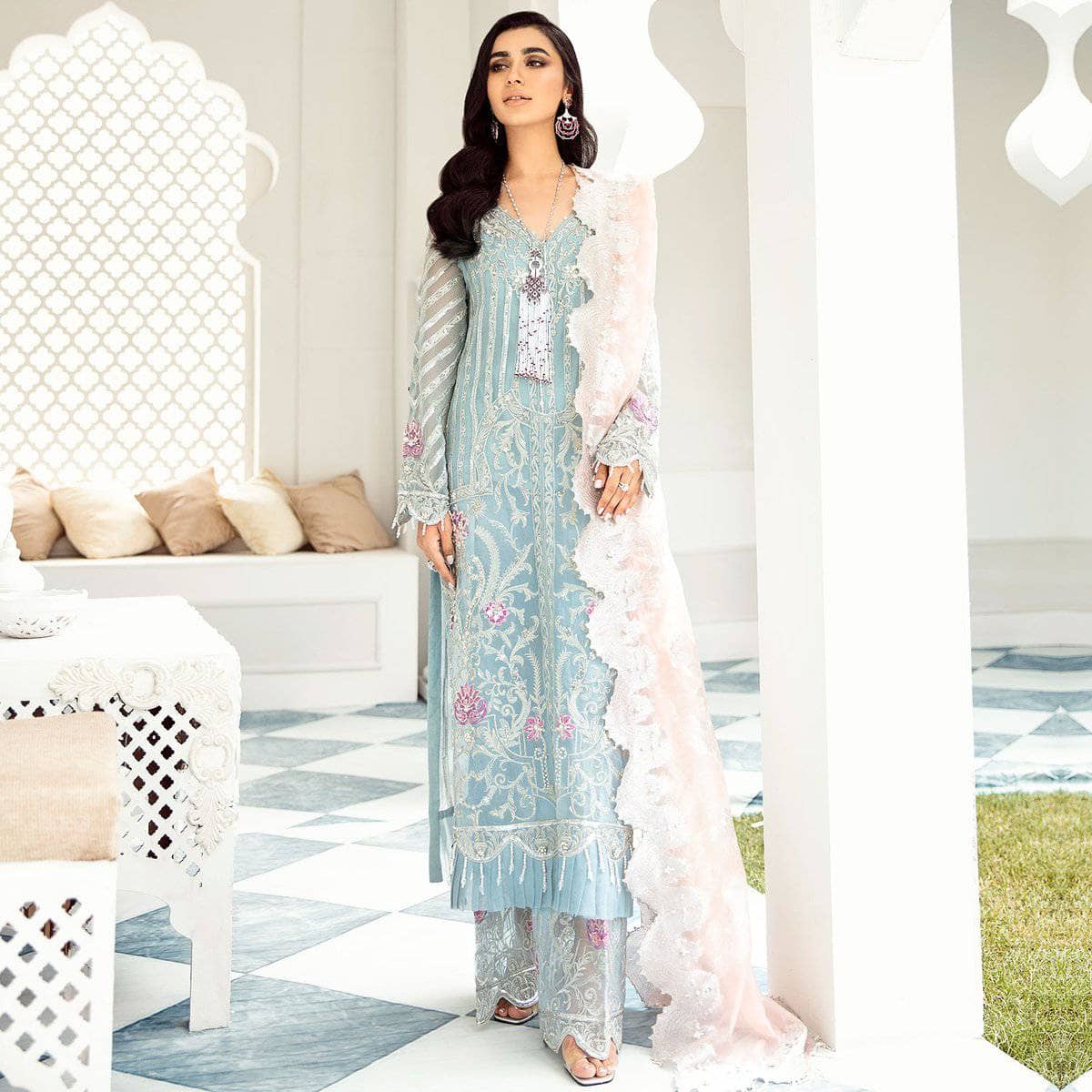 Nureh Mor Bagh Luxe Chiffon/NL-12