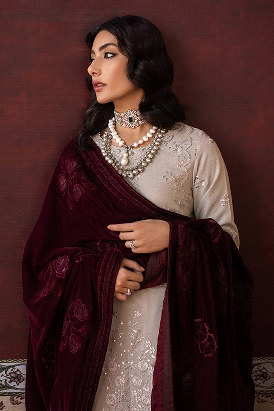 img_leather_peach_embroidered_shirt_velvet_shawl_awwal_boutique