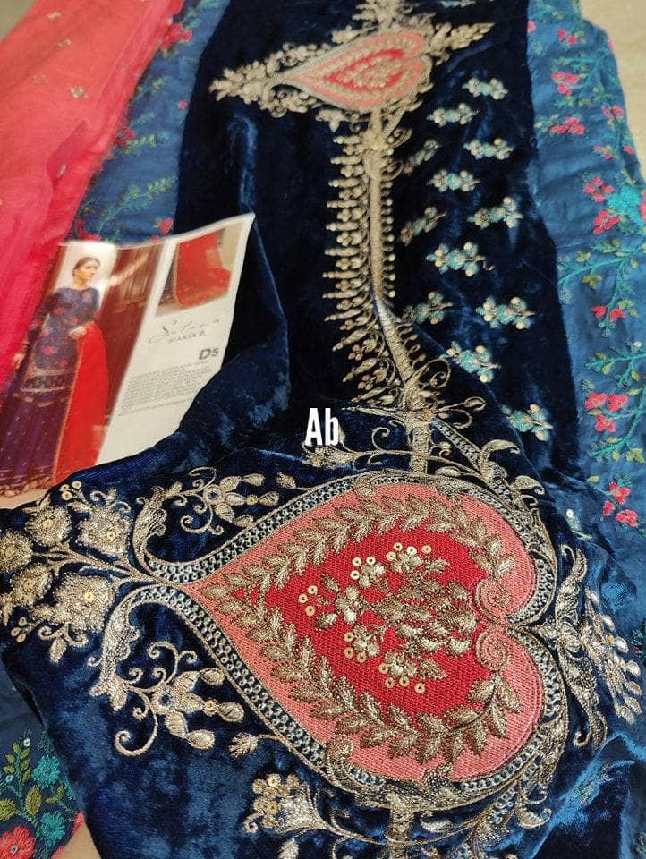 Open Pics\Maria B Sateen/CST-505-Royal Blue and Salmon