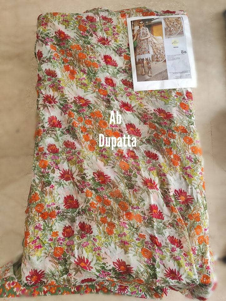 Open Pic/Maria B M Prints 23/Vol 1/8A/Chiffon Dupatta