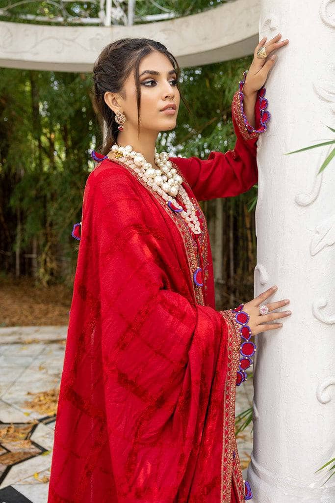 img_charizma_leather_peach_velvet_shawl_awwal_boutique