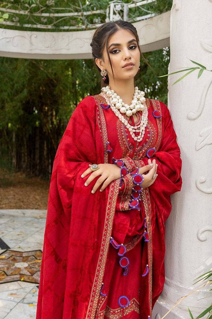 img_charizma_leather_peach_velvet_shawl_awwal_boutique