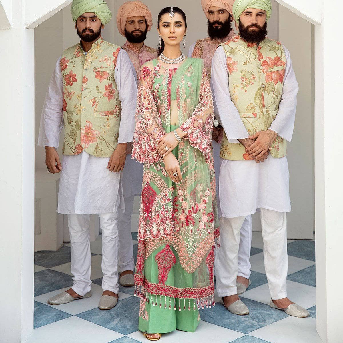 Nureh Mor Bagh Luxe Chiffon/NL-09