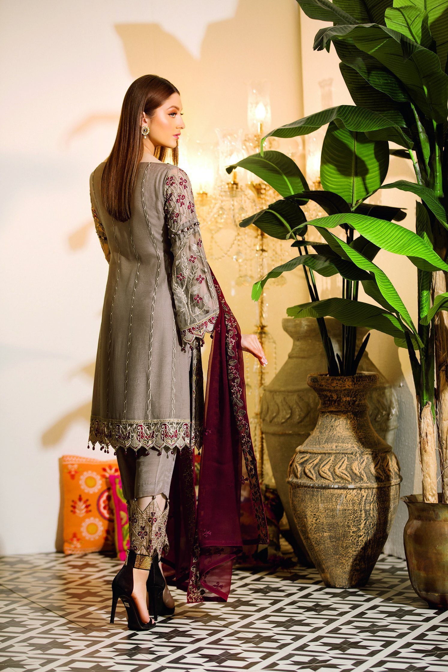 Ramsha Chevron Chiffon Collection 2019 – A-106