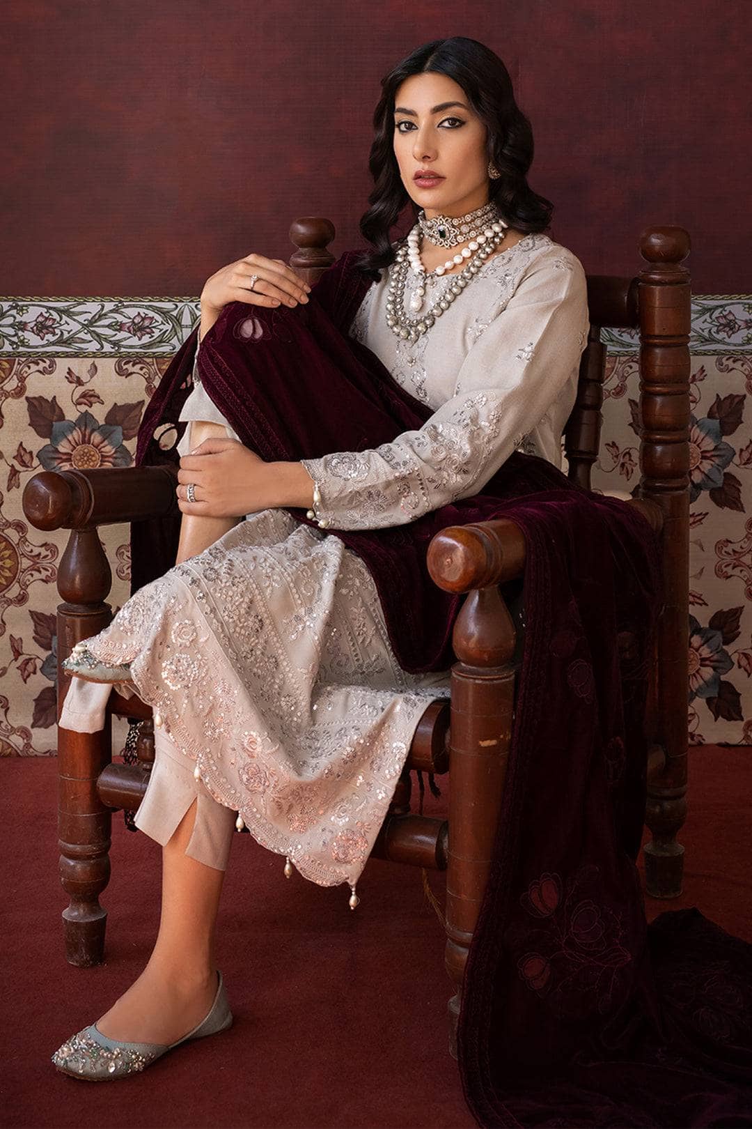 img_leather_peach_embroidered_shirt_velvet_shawl_awwal_boutique