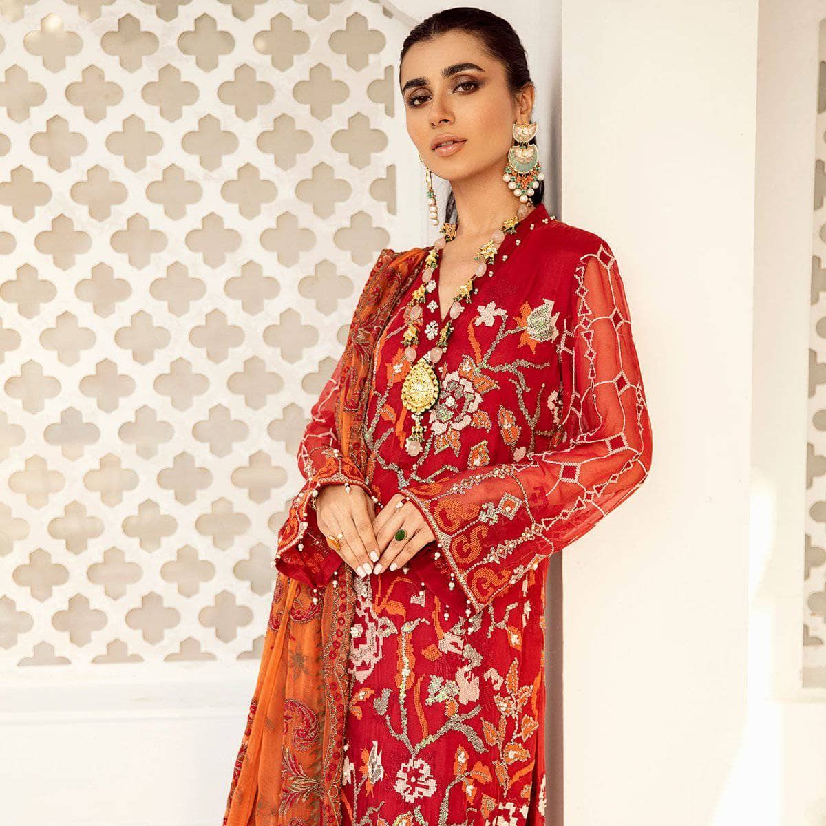 Nureh Mor Bagh Luxe Chiffon/NL-14