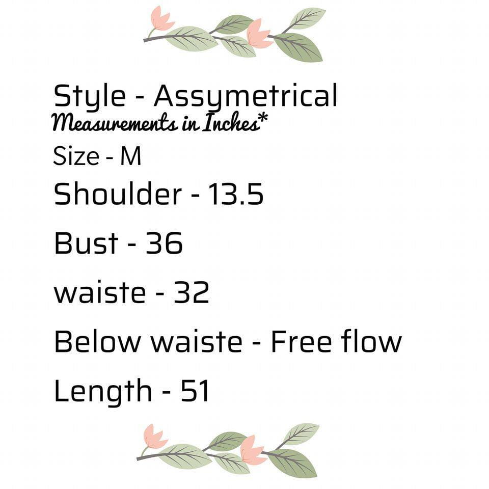 Ready to Wear|Assymetrical Indo Western|Size Medium - AWWALBOUTIQUE