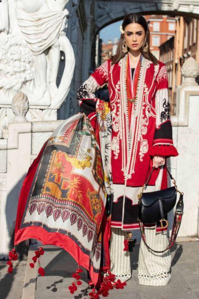 Sana Safinaz Luxury Lawn Collection 2019 – 9B - Rosso