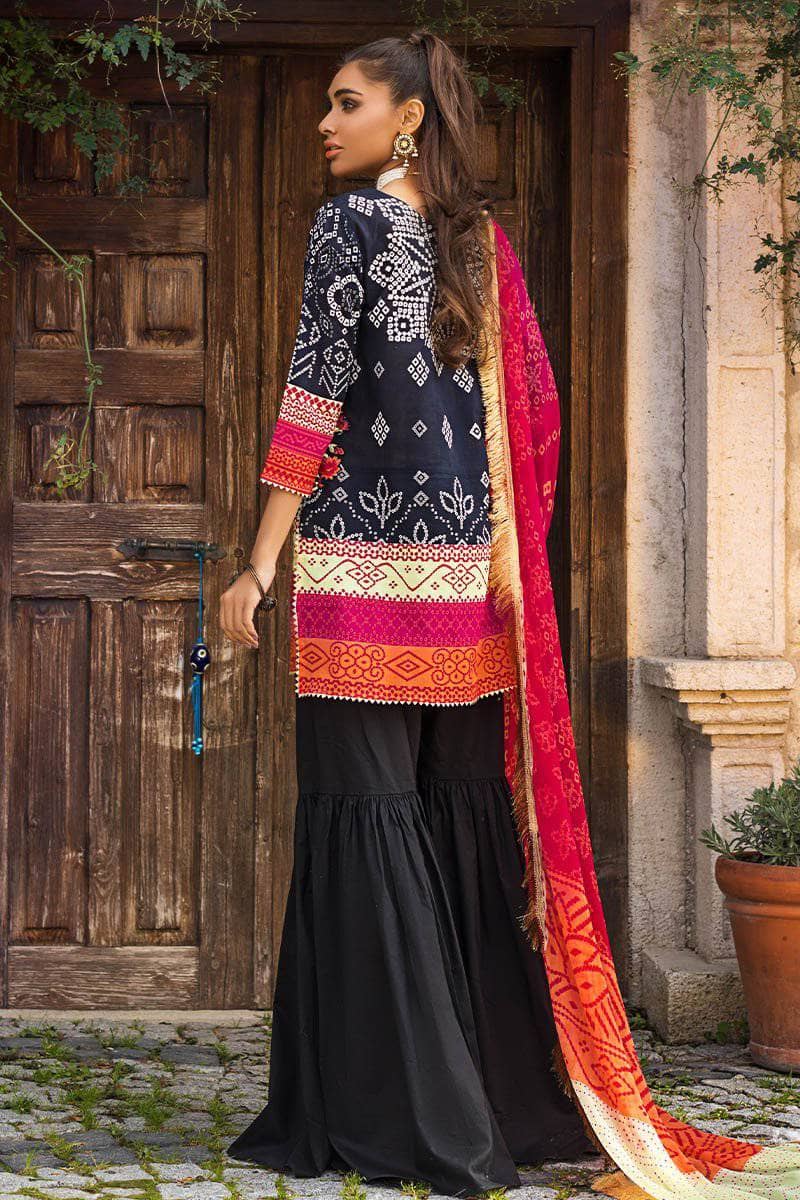 Zainab Chottani Tahra Lawn/TRADITIONAL BLACK - B