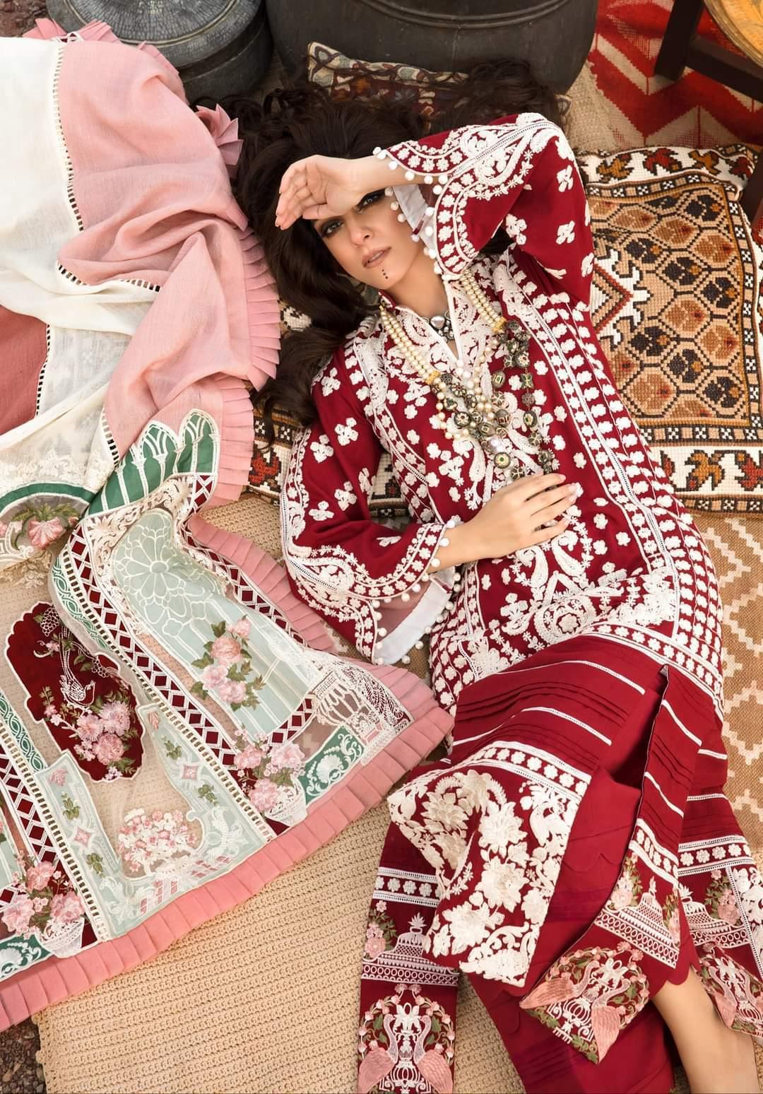 Restocked/Crimson Winter by Saira Shakira/AARI REVIVAL - RUBY - AWWALBOUTIQUE