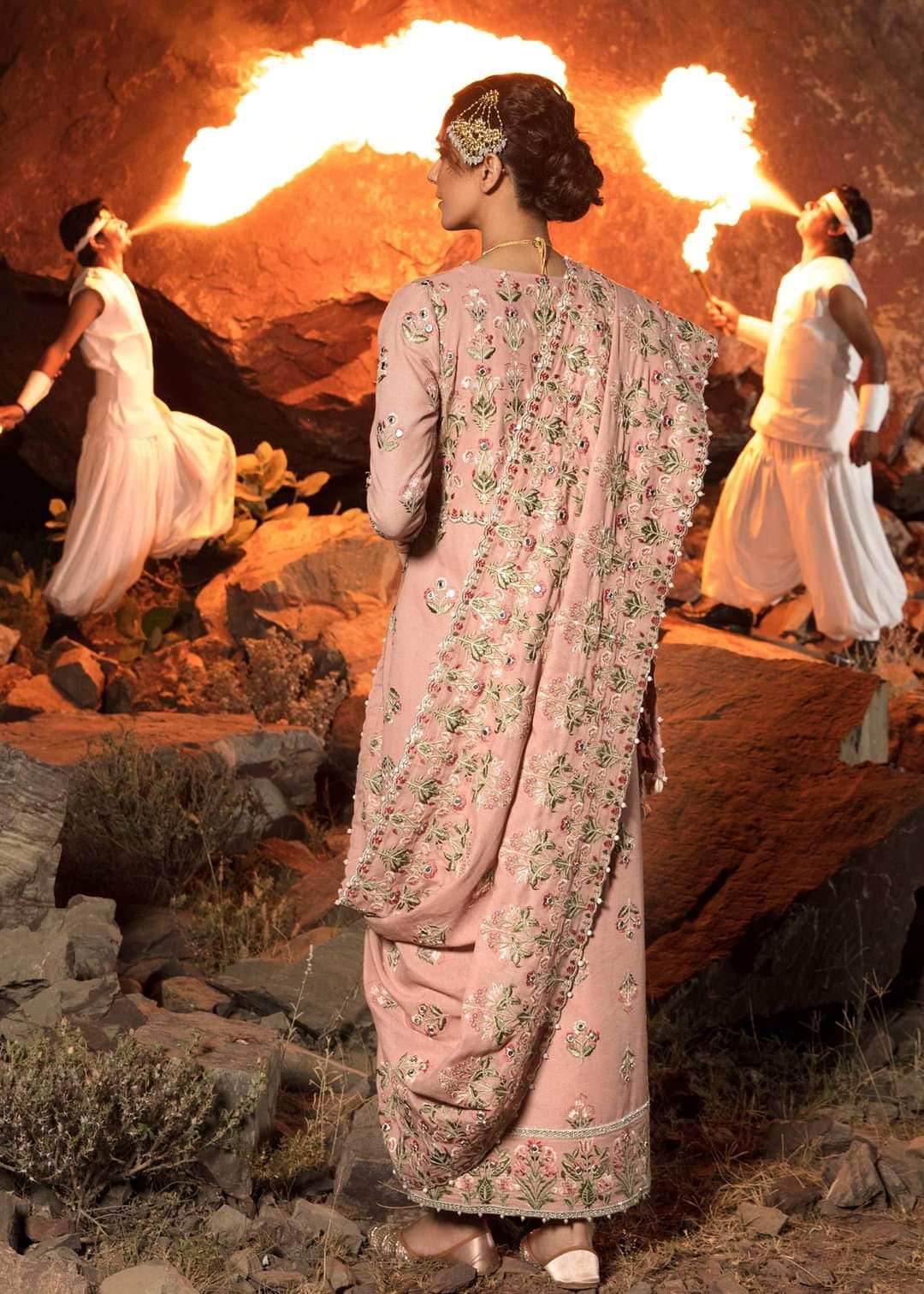 Restocked/Crimson Winter by Saira Shakira/SHEESHAY HAZARON - Rose - AWWALBOUTIQUE