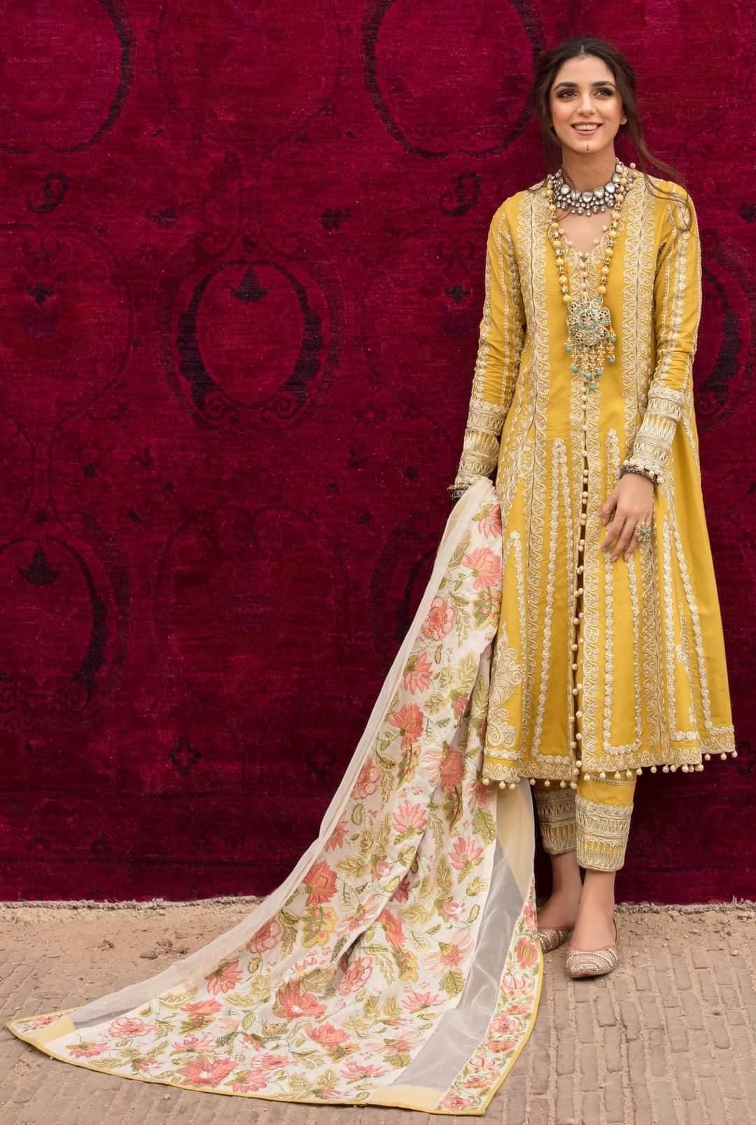 Restocked/Crimson Winter by Saira Shakira/MODERN MEMSAAB - AMBER - AWWALBOUTIQUE