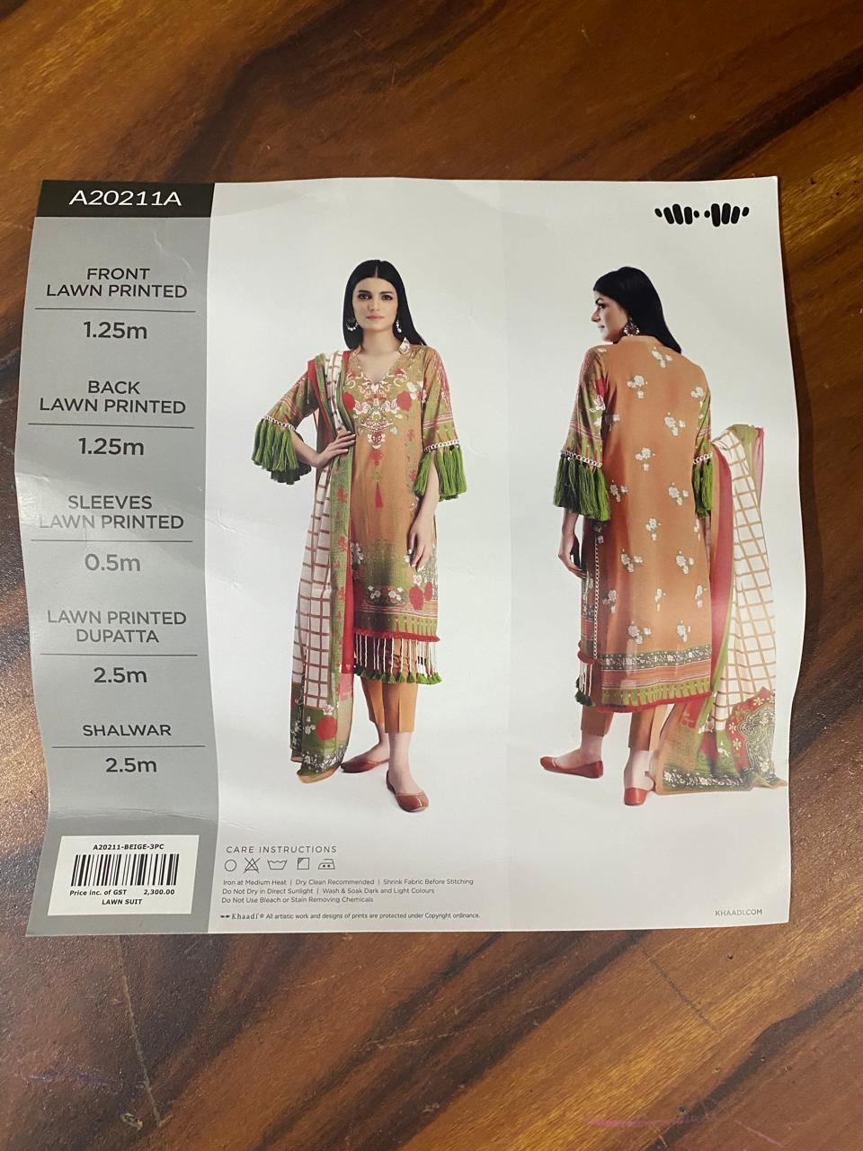 Khaadi Lawn/A Series/A 20211A - AWWALBOUTIQUE