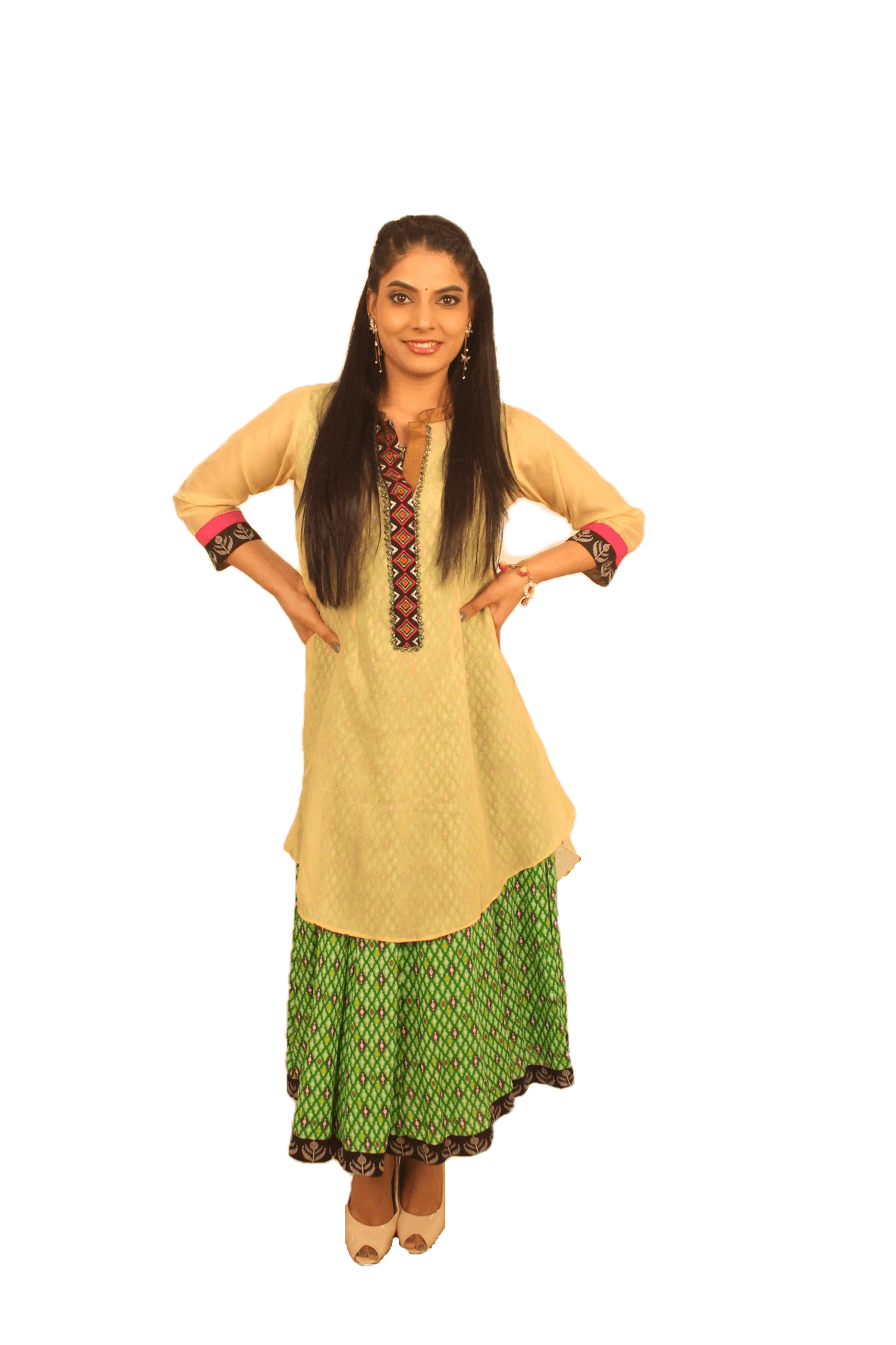 Ready to Wear| 2 in 1 Kurti|Size Medium - AWWALBOUTIQUE