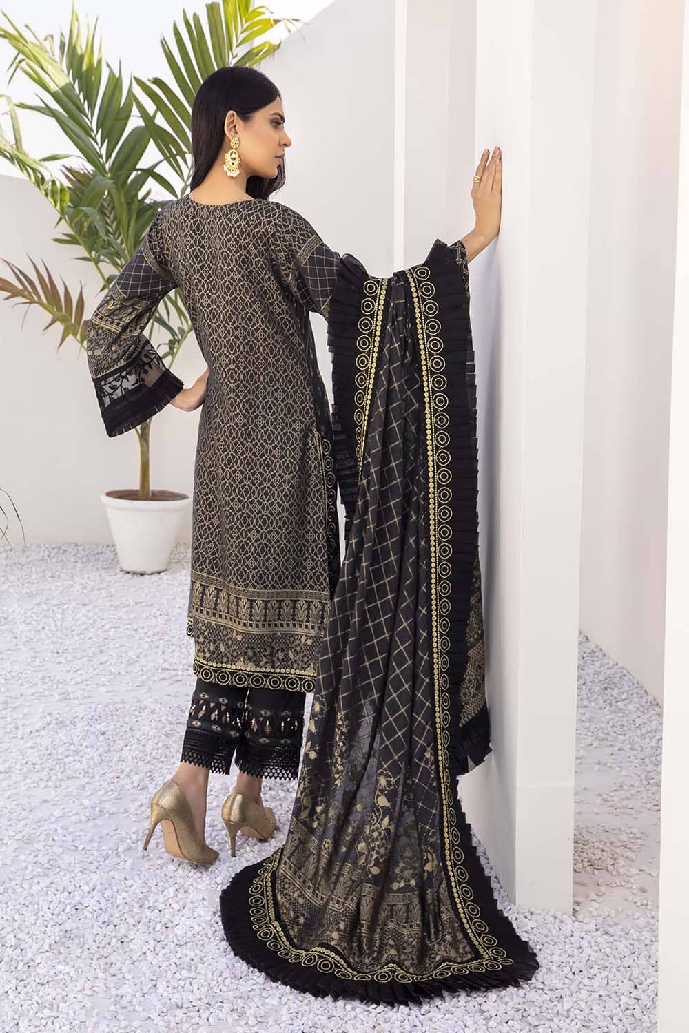 Azure Festive Cotton Jacquard/Oriental Night
