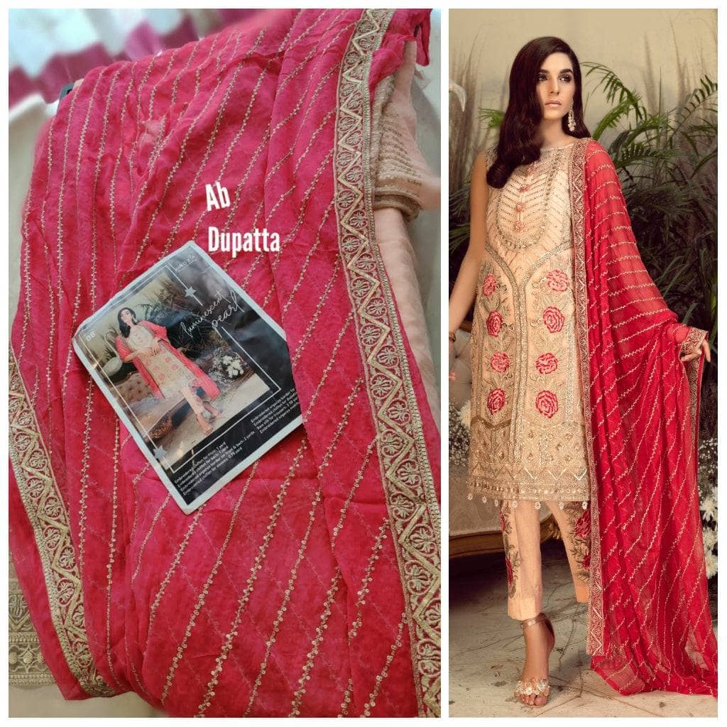 Orabella Chiffon By Imrozia/Serene/Puminescent Pearl