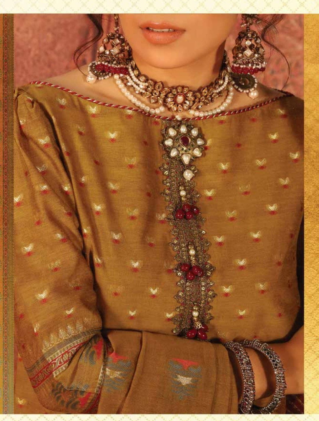 Al Karam Festive Collection/FC W4-B19-Mustard/3 Pc