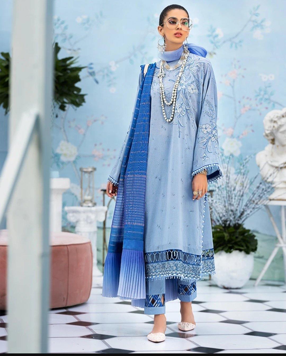 Restocked/Zaha Lawn 2020/Kalina/3Pc - AWWALBOUTIQUE