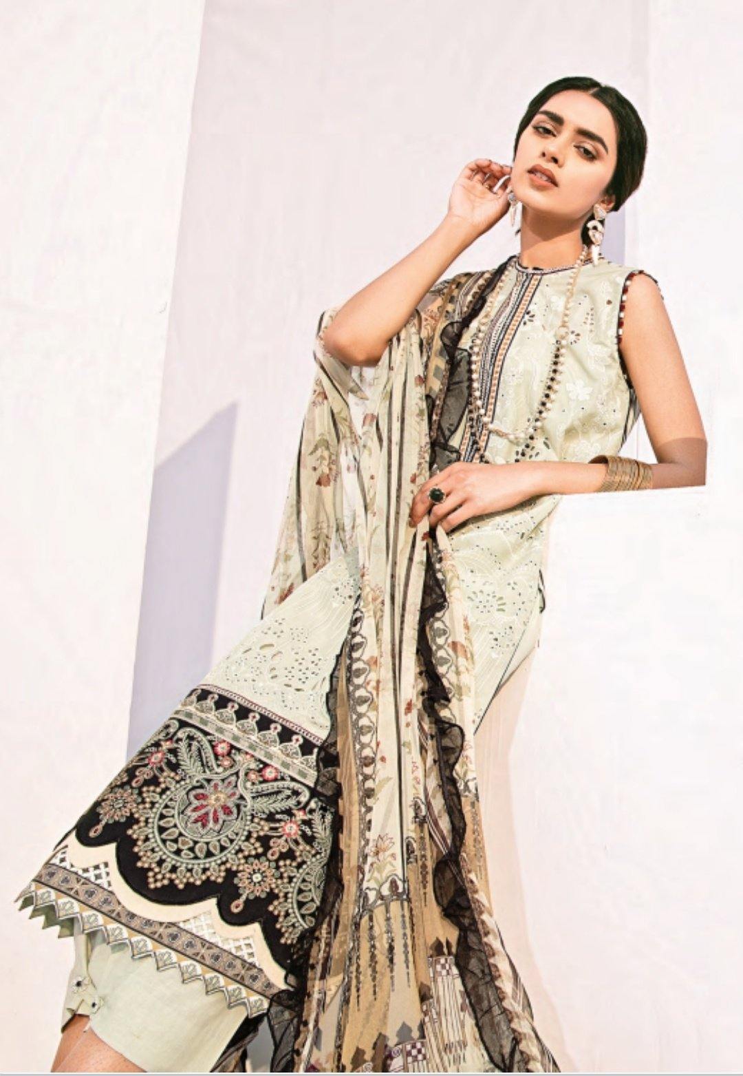 Baroque Fuchsia Lawn Rang/D 12/Chandni - AWWALBOUTIQUE