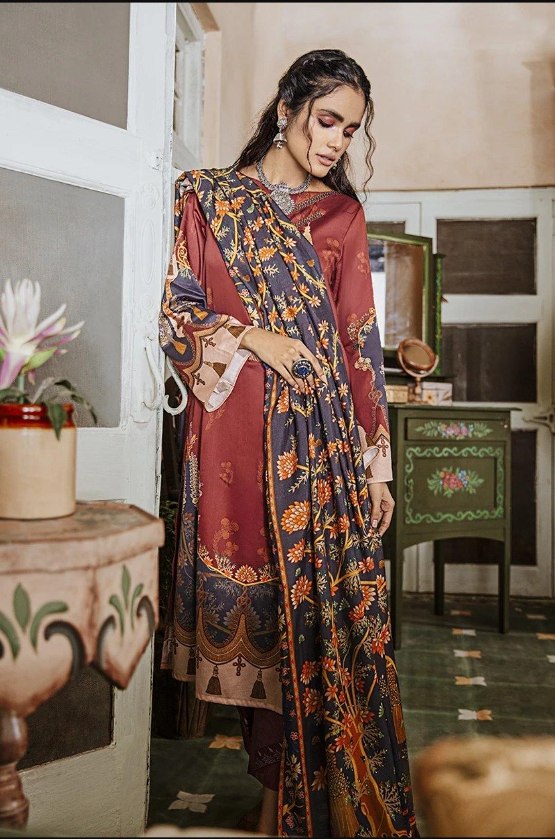 Restocked/Cross Stitch Mehek/Cotton Satin/FRENCH GLOW - AWWALBOUTIQUE