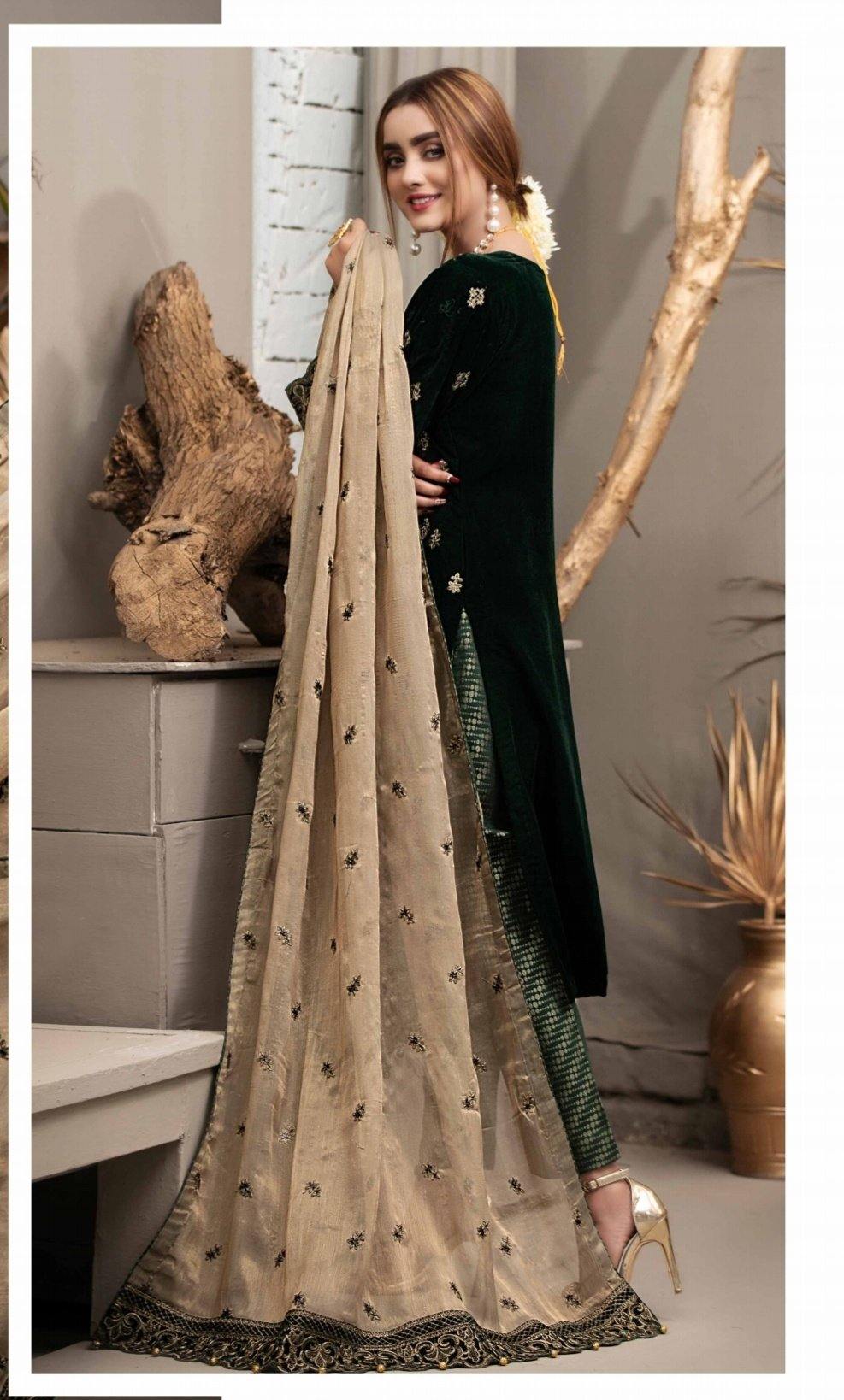 Restocked/Tawakkal Velvet Collection/Semi Stitched - AWWALBOUTIQUE