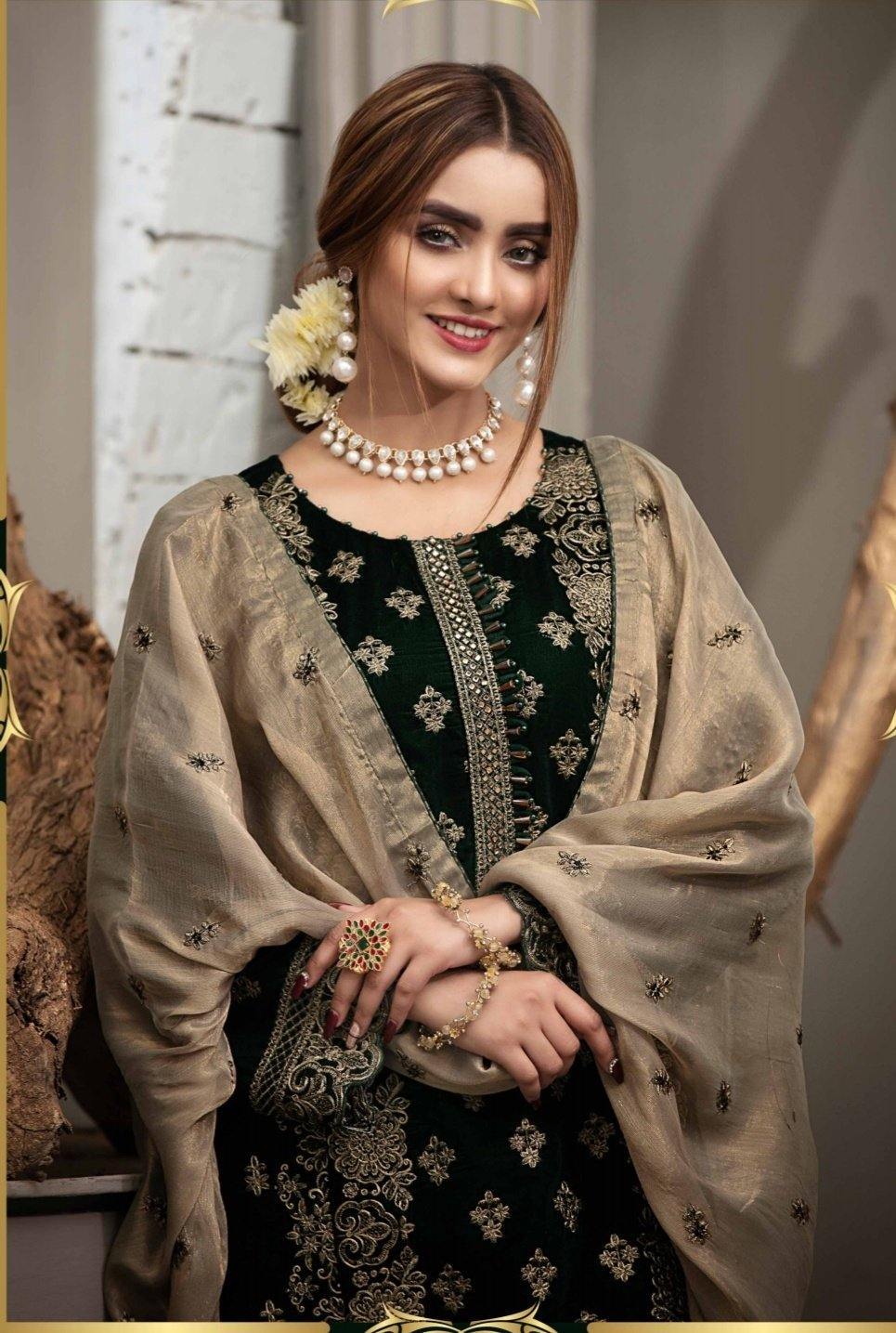 Restocked/Tawakkal Velvet Collection/Semi Stitched - AWWALBOUTIQUE