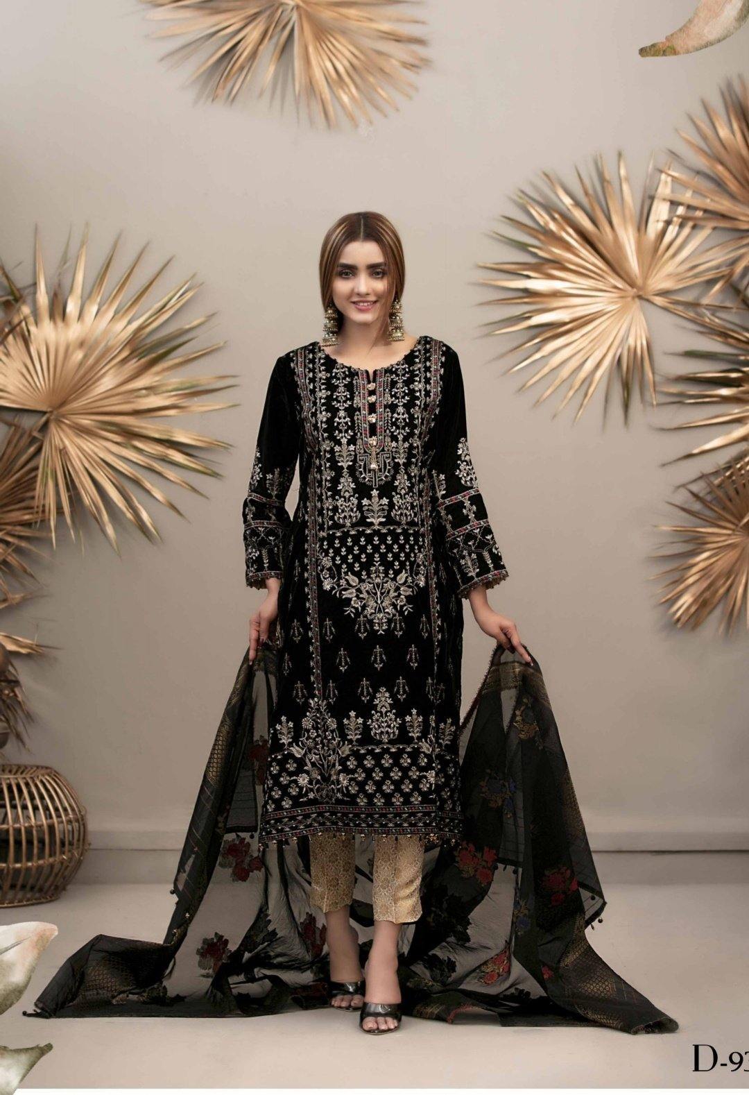 Restocked/Tawakkal Velvet Collection/Semi Stitched - AWWALBOUTIQUE