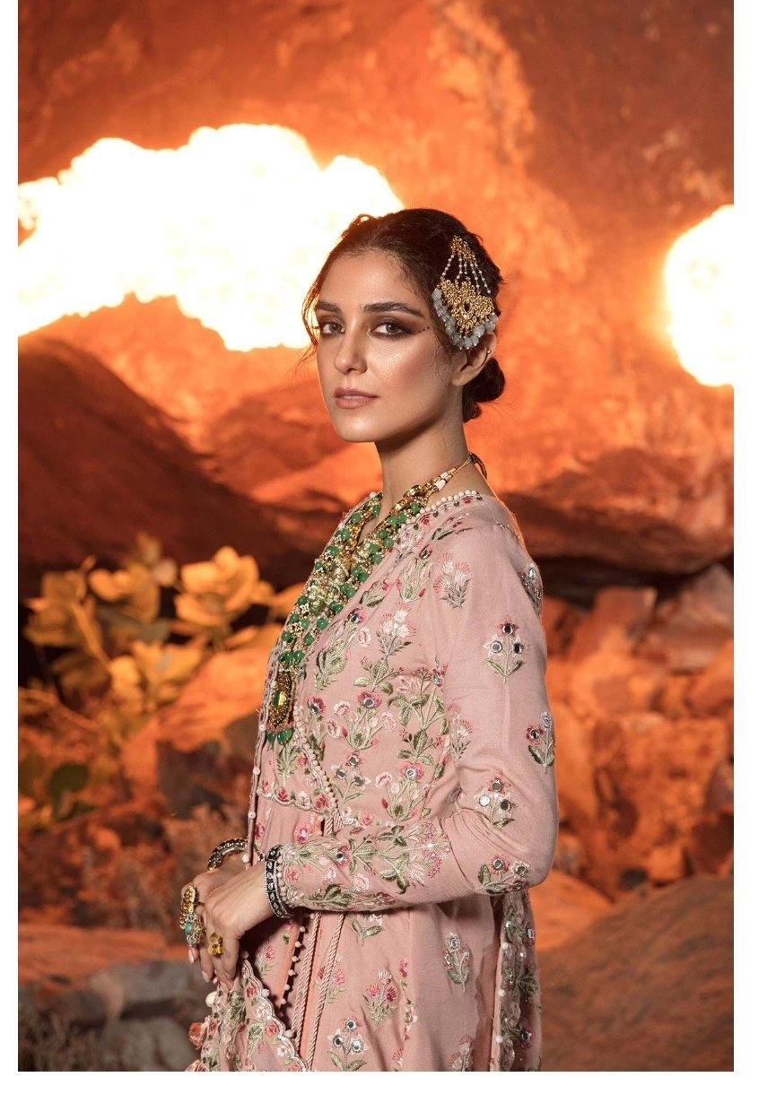 Restocked/Crimson Winter by Saira Shakira/SHEESHAY HAZARON - Rose - AWWALBOUTIQUE