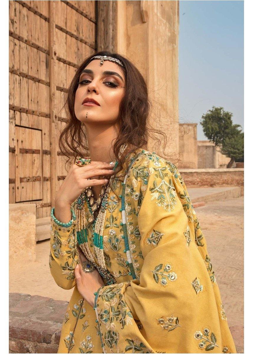 Restocked/Crimson Winter by Saira Shakira/SHEESHAY HAZARON - CANARY - AWWALBOUTIQUE