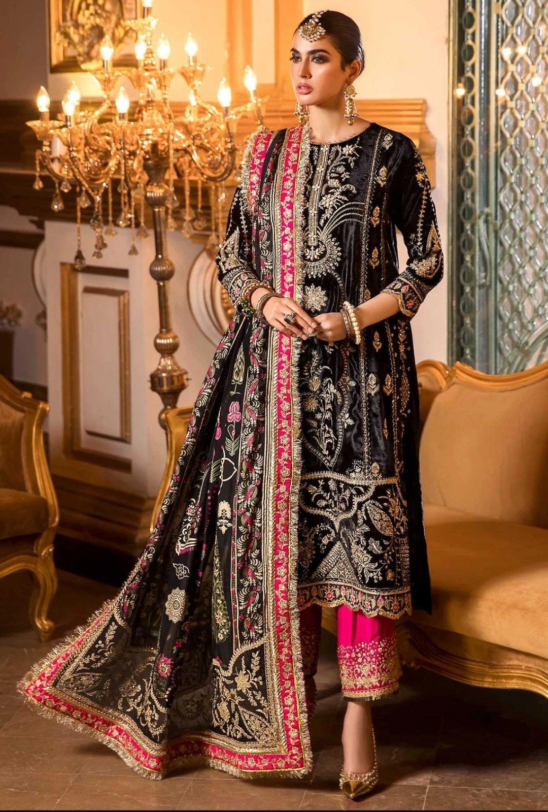 Saadia Asad Noor Wedding Festive Embroidered Collection/D4- Lerae - AWWALBOUTIQUE